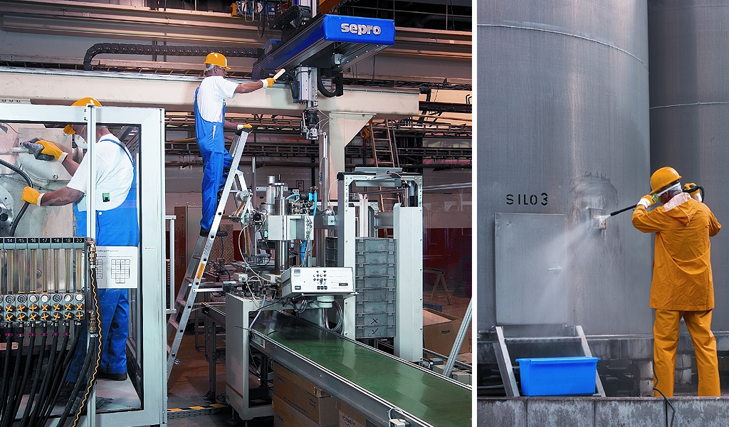 Industriereinigung – saubere Produktionshallen und gepflegte Maschinen
